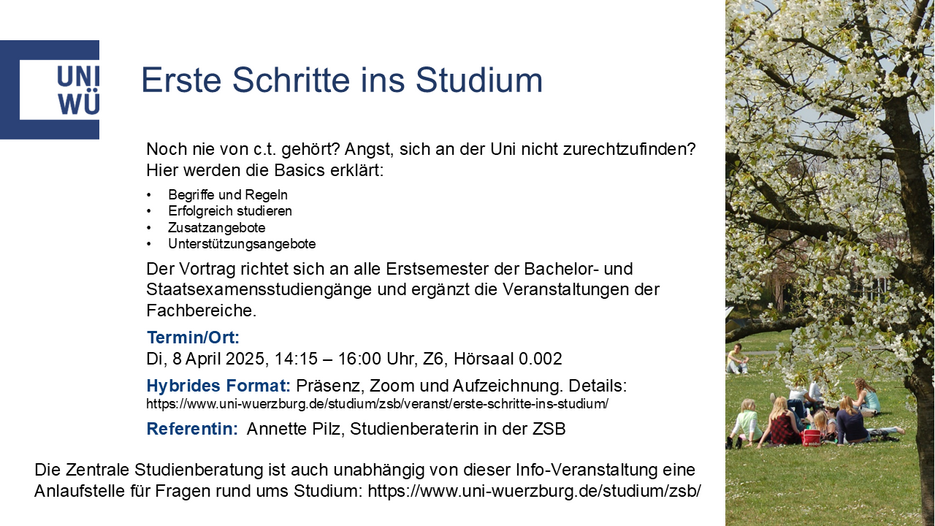 Erste Schritte ins Studium