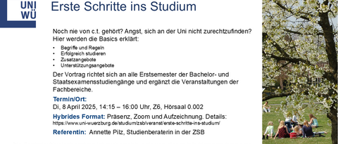 Erste Schritte ins Studium